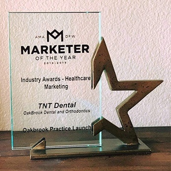 marketer of the year award for TNT Dental website
