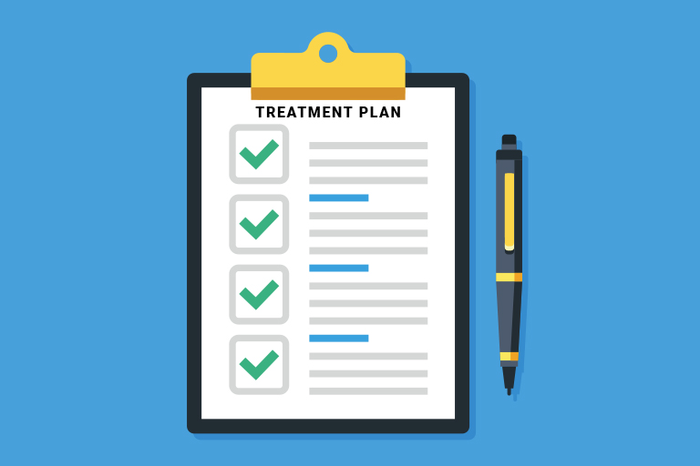 Dental treatment plan on clipboard of undone dentistry