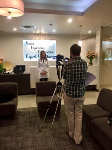 TNT Dental videographer interviewing a dentist